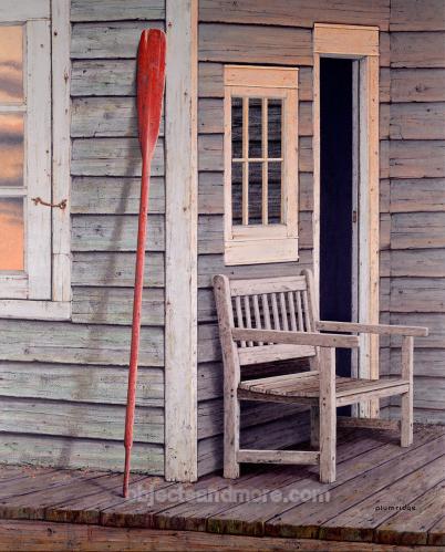 Old Bench by DON PLUMRIDGE